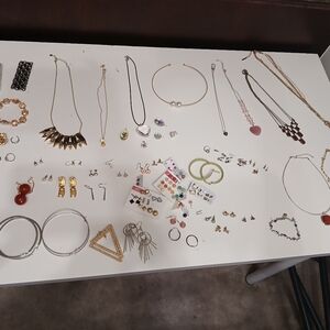 70+ Item Gigantic Jewelry Bundle (Necklaces, Bracelets, Earrings, Rings, Charms)